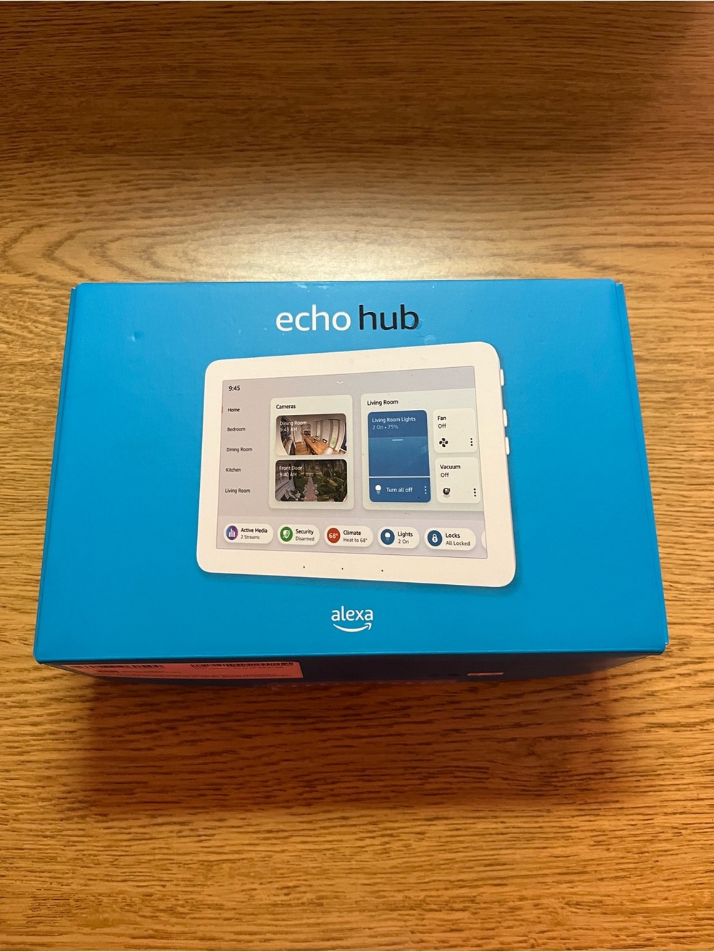 Amazon Echo Hub Smart Display - White on Blue Box